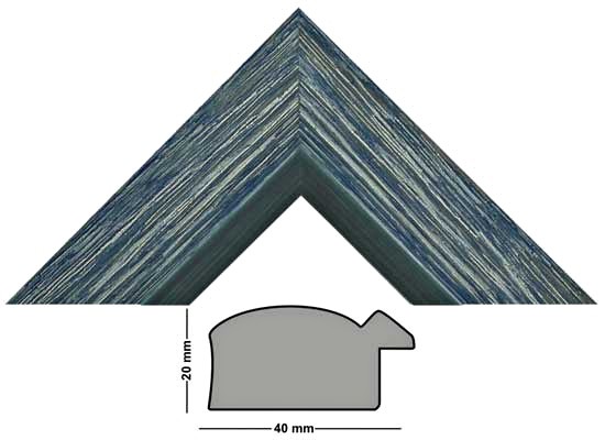 Bilderleiste Holz 35 BLU Kiefer blau