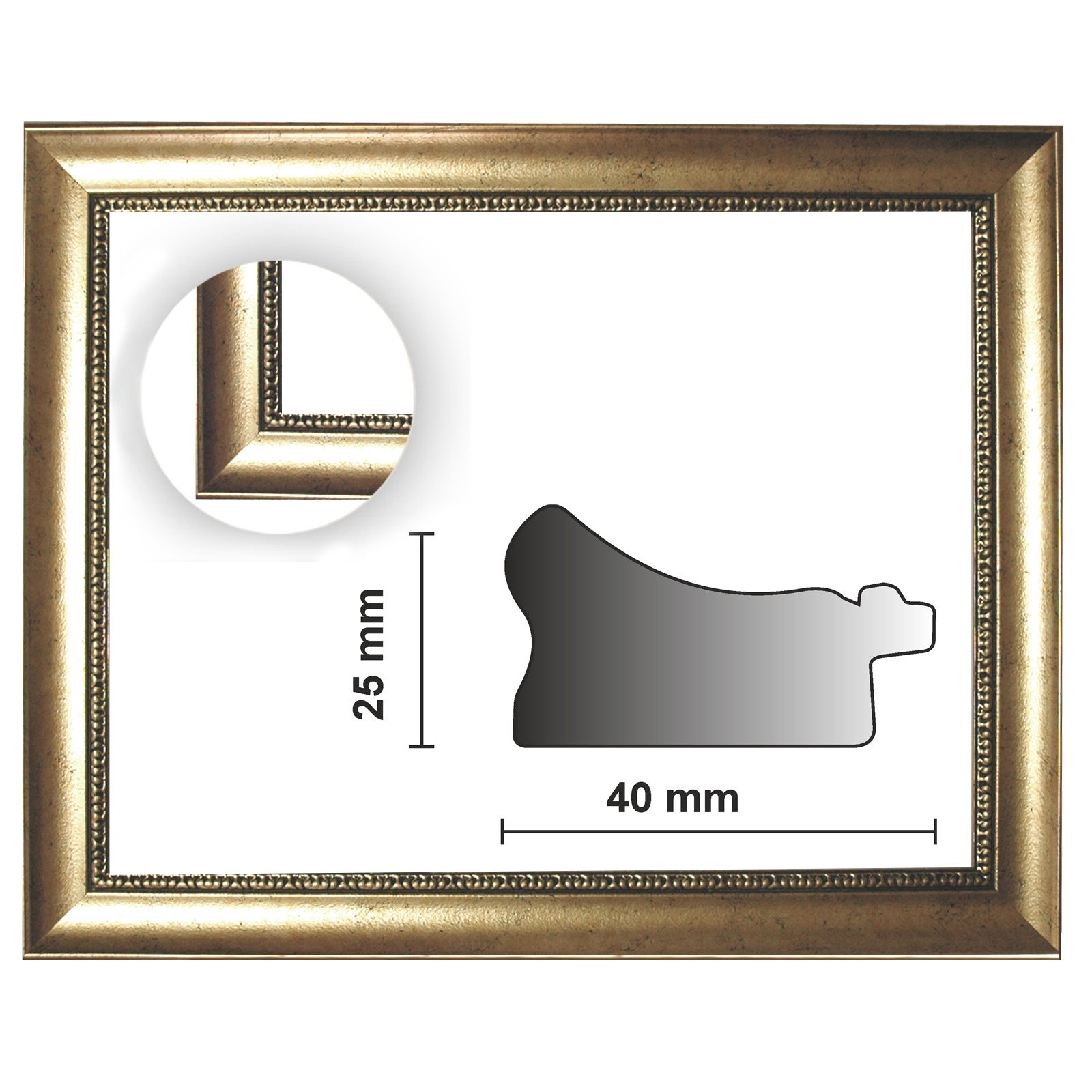 Barockrahmen platin fein verziert 246 PLAT
