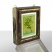 Schlüsselkasten braun exklusiv, goldene Vase